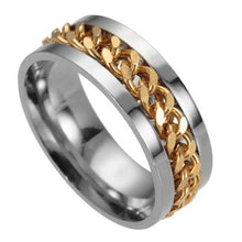 Load image into Gallery viewer, Men&#39;s Ring with Chain Stainless Steel
