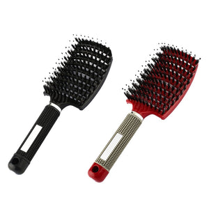 Hair Brush Scalp Massage Comb with Bristle Nylon for wet Or Dry Curly Detangle, Hairdressing Styling Tool