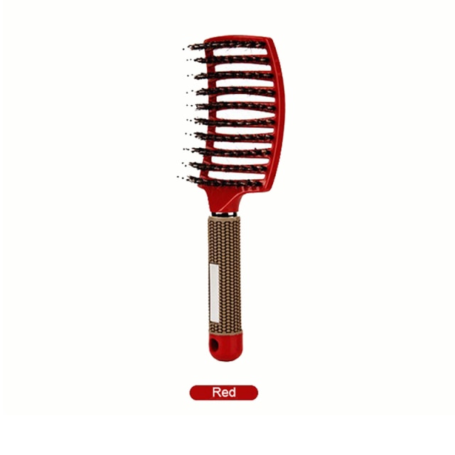 Hair Brush Scalp Massage Comb with Bristle Nylon for wet Or Dry Curly Detangle, Hairdressing Styling Tool